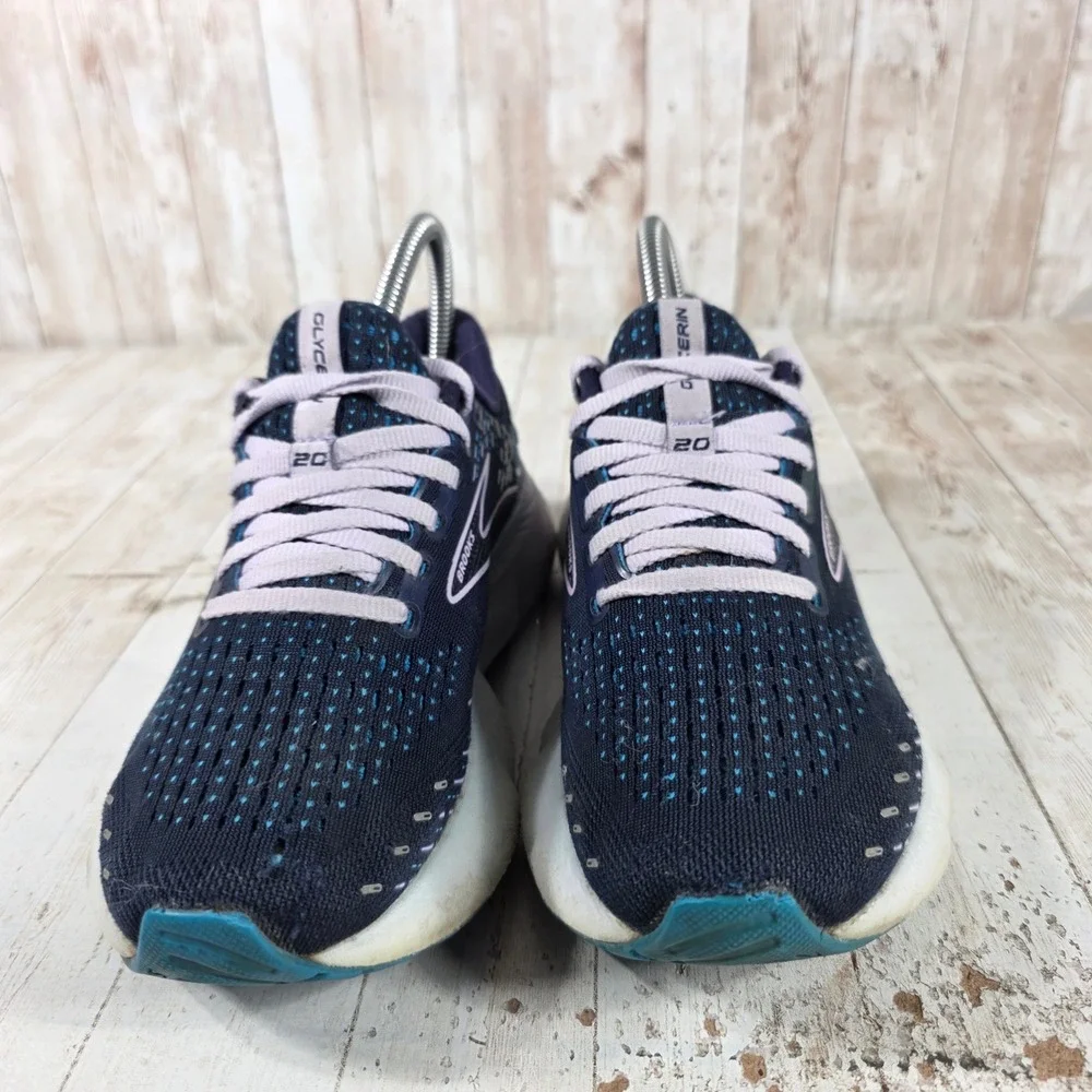 Brooks‎ Glycerin 20 Womens 6.5 Navy Purple Running Shoes 1203691B499 DNA LOFT v3